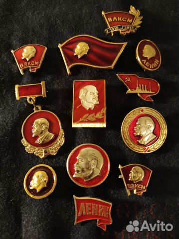 Значки с В.И.Лениным
