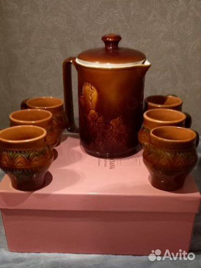 Васильковская майолика,большой кувшин,кружки,ссср