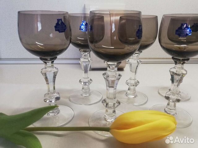 Фужеры-рюмка СССР цветное стекло