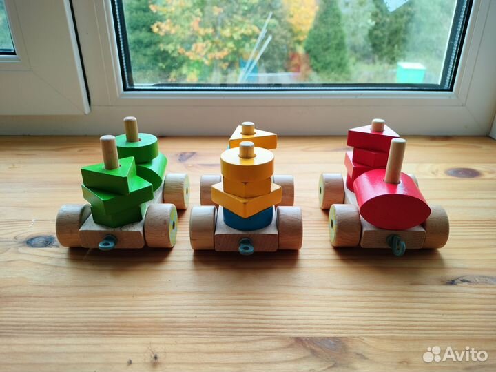 Поезд Монтессори деревянный
