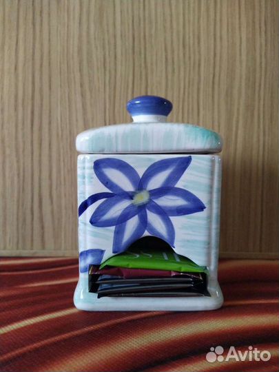 Банка для пакетиков с чаем, подставка под горячее