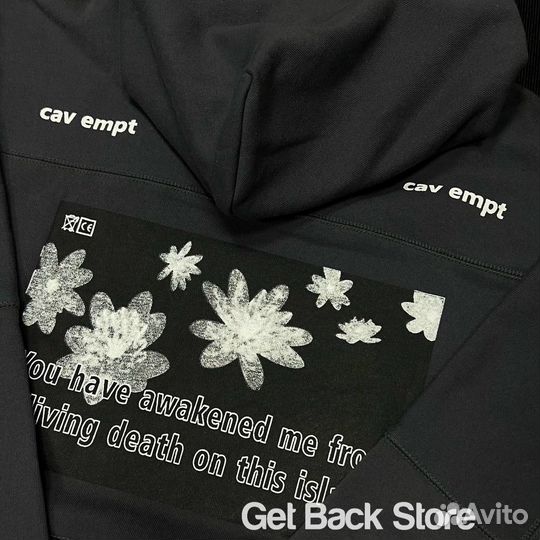 Худи CavEmpt цветы оверсайз