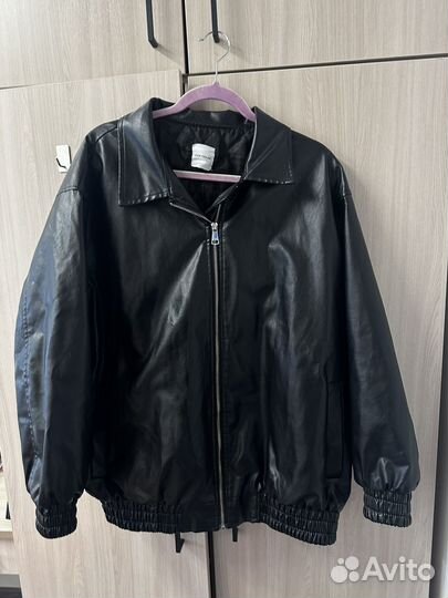 Кожаная куртка бомбер look online