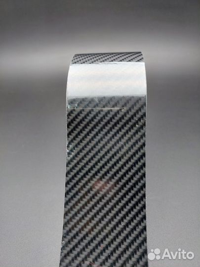 Защитная 5D карбоновая лента черная для порогов