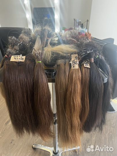 Волосы для наращивания на капсулах