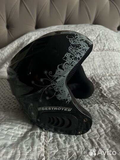 Горнолыжный шлем подростковый 57/58 очки