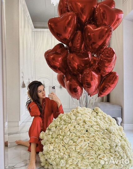 101 роза 90 см