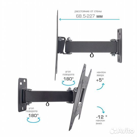 Наклонно-поворотный кронштейн Kromax optima-103