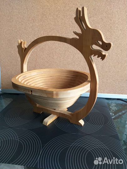 Фруктовница/хлебница складная дерево