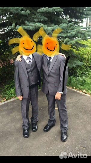 Школьный костюм серый 140 и 146