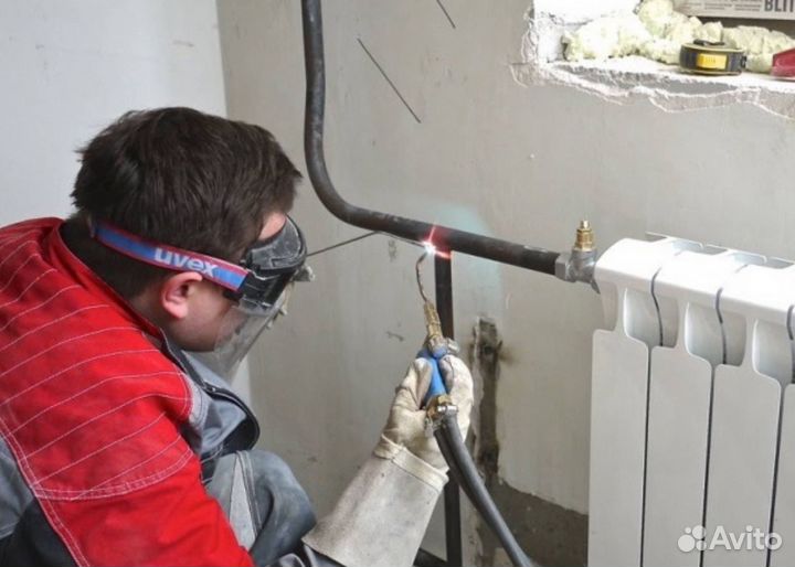 Сварка труб отопления