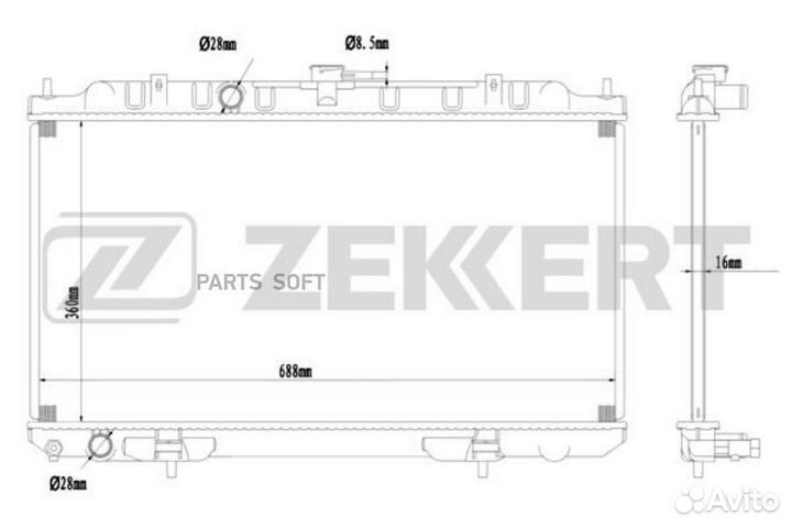 Радиатор охлаждения Ниссан Примера (P12 WP12) 02