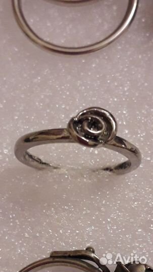 Серьги серебрение кольцо