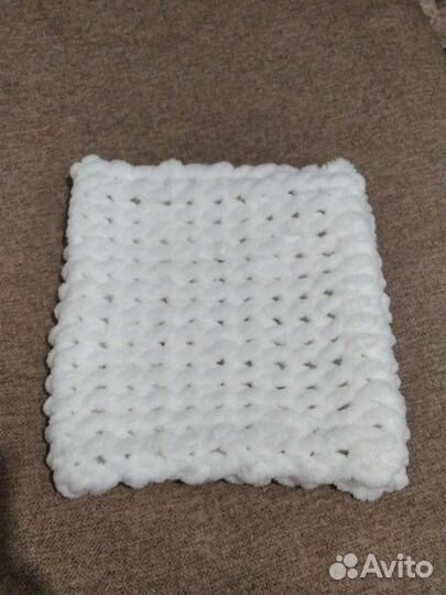 Детский снуд из плюшевой пряжи Alize Puffy (Ализе