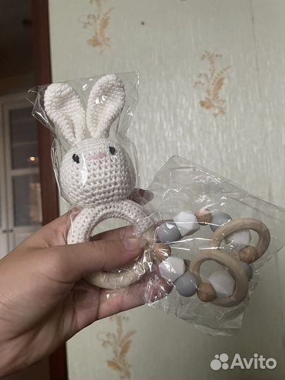 Набор вязанный Погремушка + Грызунок