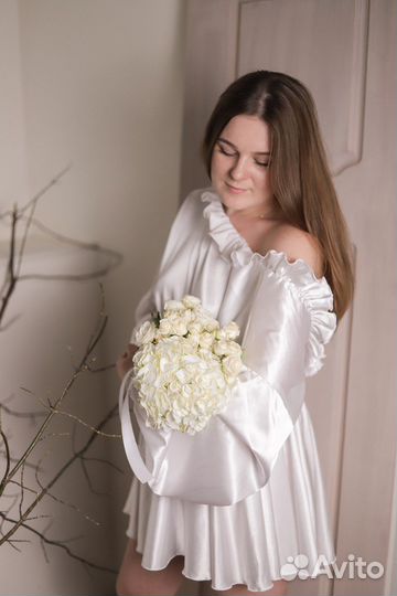 Свадебный букет невесты кустовая роза