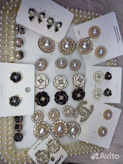 Аксессуары chanel пуговицы,серьги