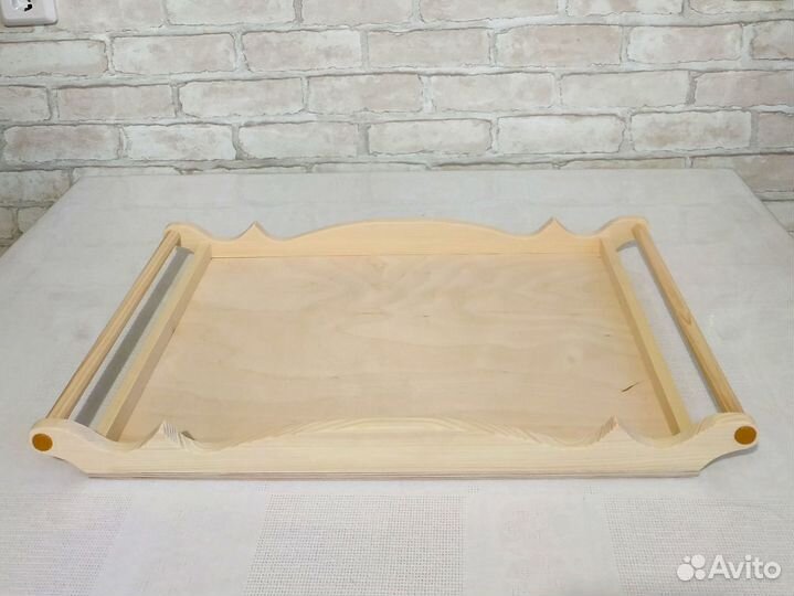 Поднос деревянный с круглыми ручками
