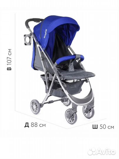 Коляска прогулочная Babyton Active Blue новая