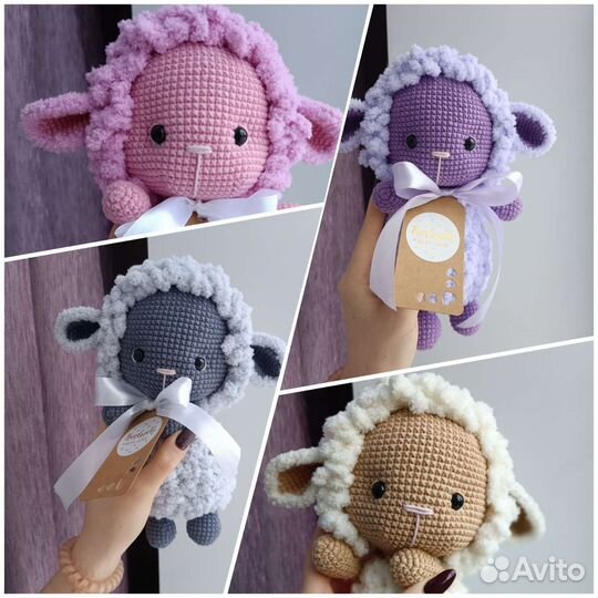Вязаная овечка на заказ. Ручная работа. Амигуруми