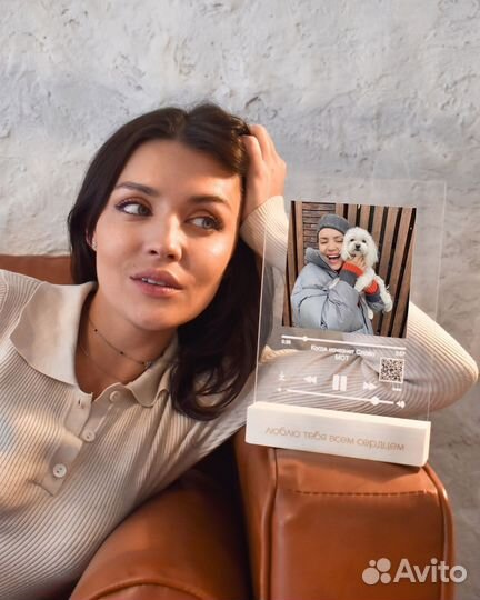 Фоторамка с музыкой на стекле