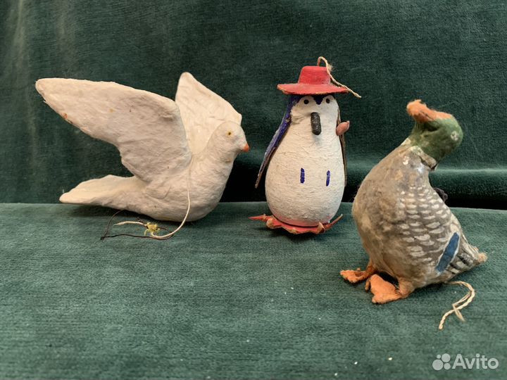 Ватные елочные игрушки СССР 30-40гг