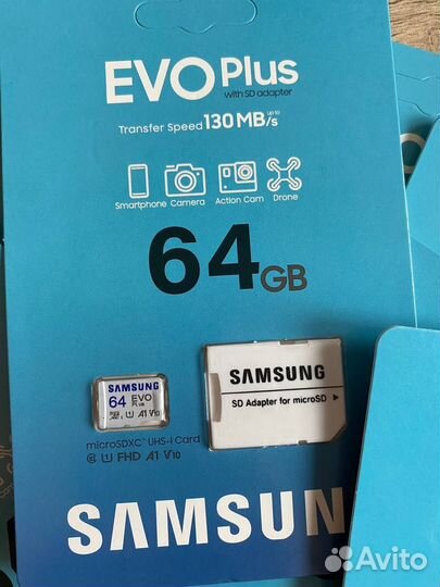 Карта памяти Samsung EVO Plus 64 Gb с доставкой