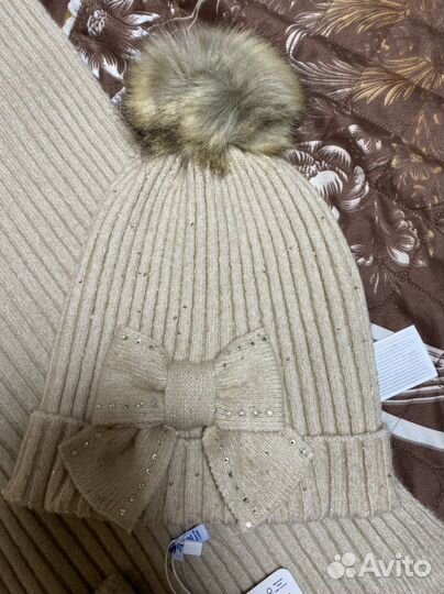 Комплект шапка/шарф/перчатки новый Mayoral 16 лет