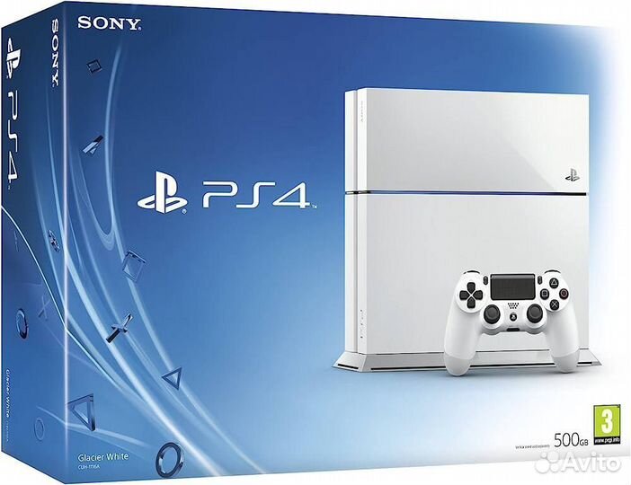 Игровая приставка Playstation 4 500Gb Белая б/у