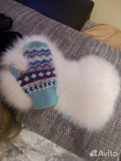 Варежки норка, песец, бобр
