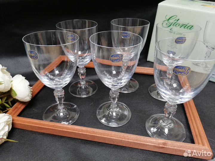 Новый набор бокалов фужеры для вина Богемия