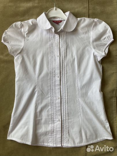 Блузка белая школьная 158