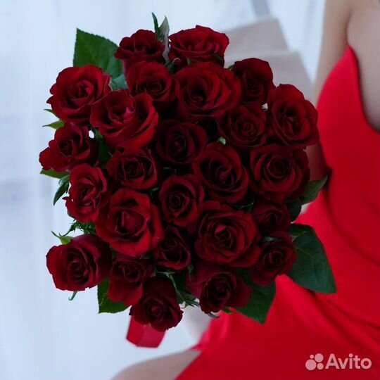 Цветы. Розы красные 50см с доставкой в Улан-Удэ