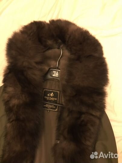 Парка с натуральным мехом 44