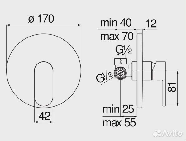 Смеситель для душа Nobili up94108cr Хром