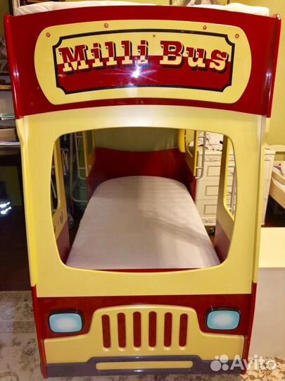 Подростковая кровать Машина Bus двухъярусная