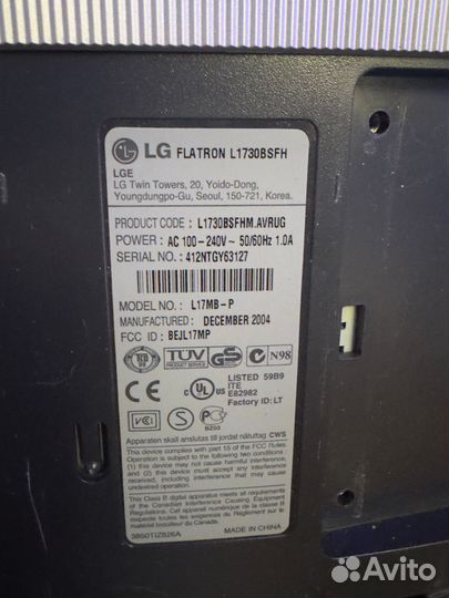 Монитор для компьютера 50-60 Hz