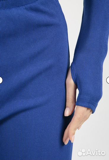 Топ (лонгслив) с узелком синий