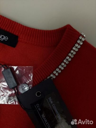 Кардиган красный на М и XL р Cable&gauge