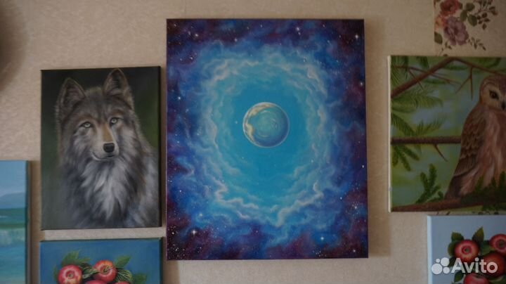 Картина маслом на холсте космос