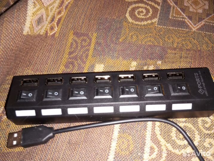 Мульти разветвитель usb 2.0 7 портовый выкл