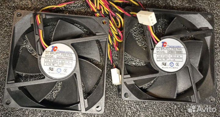 Комплект из 2-х новых кулеров Thermal Control 80мм
