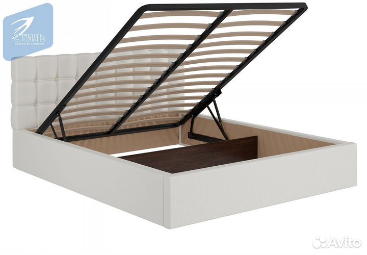 Андромеда кровать кр-002 с пм Белая ткань