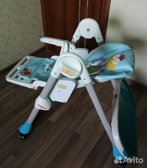 Стульчик для кормления Chicco + зебра-попрыгун