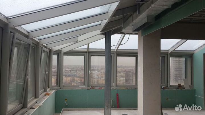 Стеклянная крыша, Остекление террас