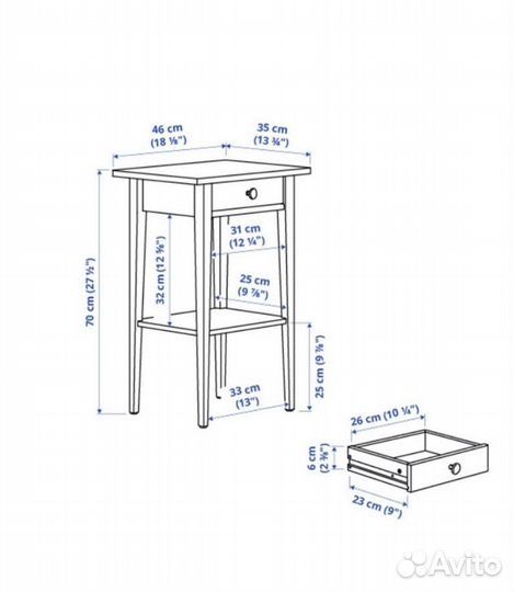 Тумба IKEA тумбочка Hemnes