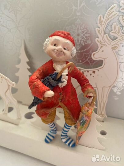 Ватная игрушка Оле Лукойе. Игрушка на елку