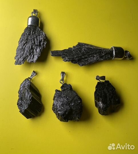 Подвески с натуральным камнем Турмалин