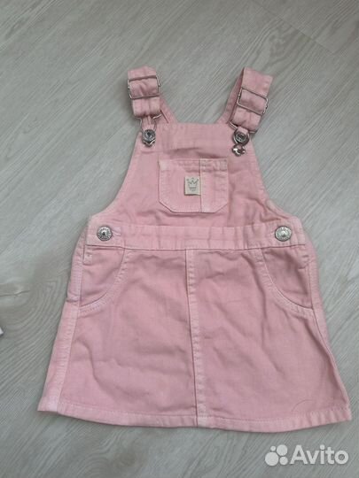 Джинсовый сарафан для девочки 80-86