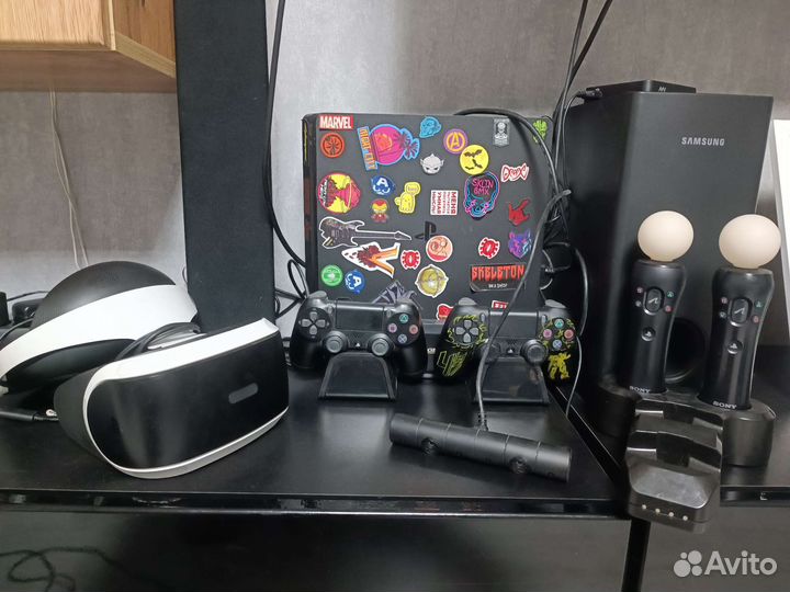 Sony PlayStation 4 slim 1tb с vr. 95 игр